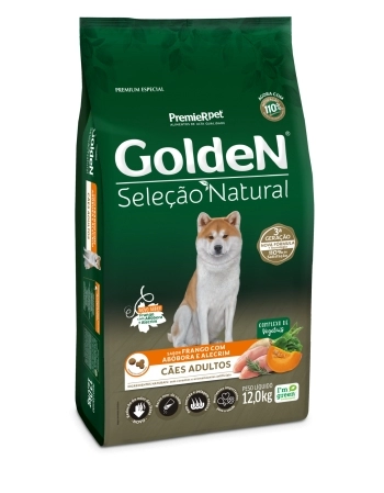 GoldeN Seleção Natural Cães Adultos Frango com Abóbora & Alecrim 12KG