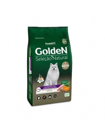 GoldeN Seleção Natural Cães Adultos Porte Pequeno Frango, Abóbora e Alecrim 10,1 KG