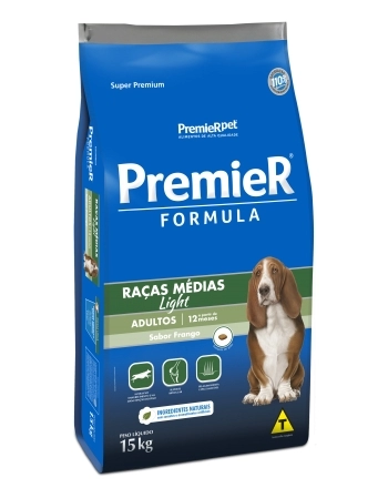 PremieR Formula Cães Adultos Porte Médio Frango Light 15KG