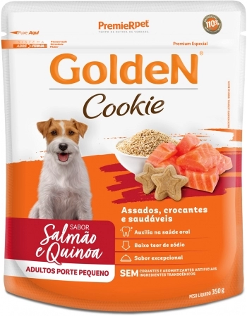 GoldeN Cookie Cães Adultos Porte Pequeno Salmão e Quinoa 350G