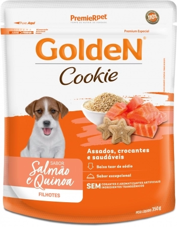 GoldeN Cookie Cães Filhotes Salmão & Quinoa 350G