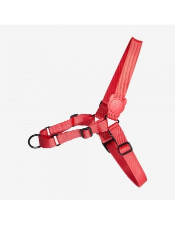 PEITORAL PARA CACHORROS ANTI PUXAO NEON CORAL M