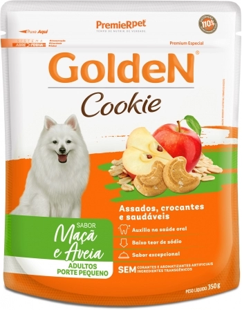GoldeN Cookie Cães Adultos Porte Pequeno Maçã & Aveia 350G