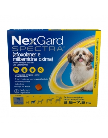 NEXGARD SPECTRA X3 P (3,6 A 7,5KG) 3 TABLETE