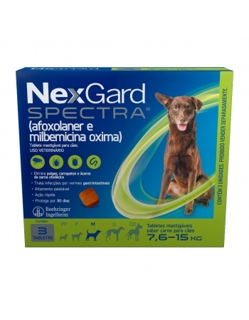 NEXGARD SPECTRA X3 M (7,6 A 15 KG) 3 TABLETE