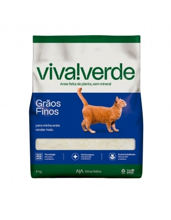 Areia Hig. Viva Verde Grãos Finos 4KG